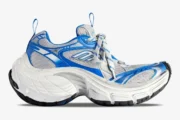 Balenciaga 6XL Sneaker in grey, blue, and white, shown from a side profile view with an oversized chunky sole. - SKU 815859W2MV21490