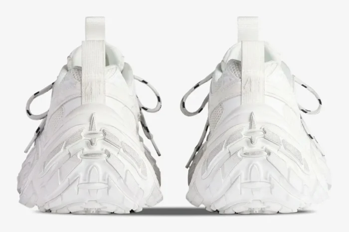Rear view of white Balenciaga 6XL sneakers with oversized, chunky soles and textured heels. - SKU 815853W2MV29000