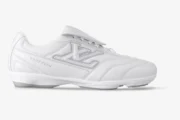White Louis Vuitton Footprint Soccer Sneaker shown from a side profile view. - SKU 1AFO4A