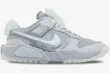 Side profile of Nike Dunk Low x RTFKT Void Limited Edition in light grey with futuristic translucent accents. - SKU HQ3034-001
