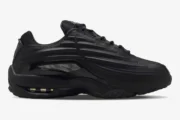 Side profile view of the Nike Hot Step 2 x NOCTA sneaker in a sleek all-black colorway. - SKU DZ7293-001