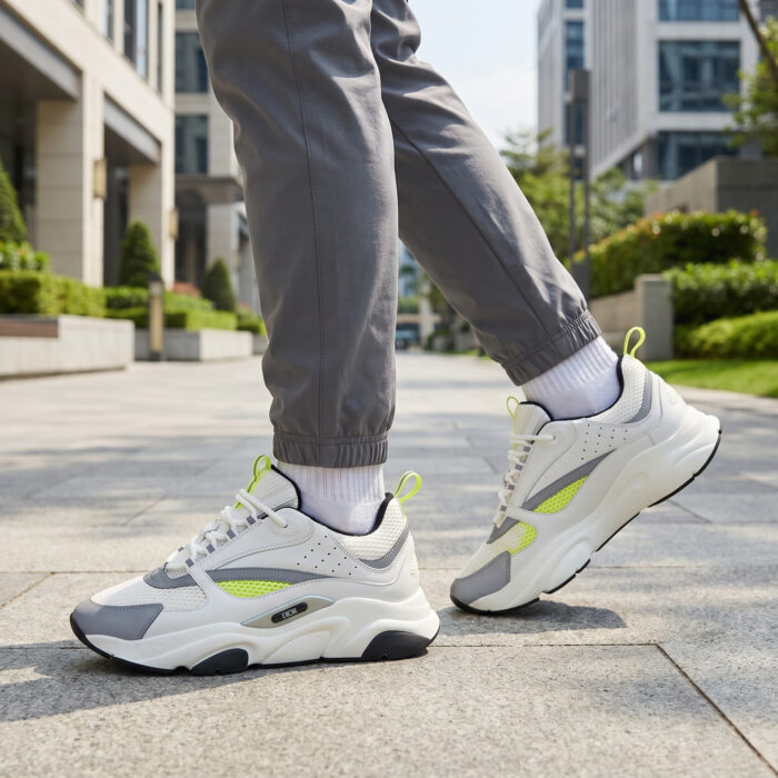 Dior B22 'White Yellow' Technical Mesh and Leather Sneaker [Lifestyle AI]