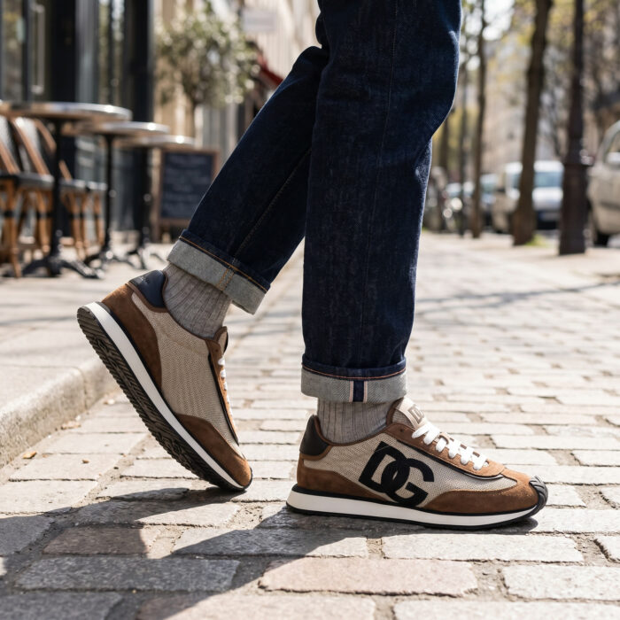 Dolce & Gabbana Cushion Sneaker - White/Beige/Brown [Lifestyle AI]