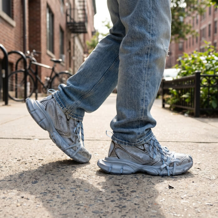 Balenciaga 3XL Sneaker Light Blue Distressed [Lifestyle AI]