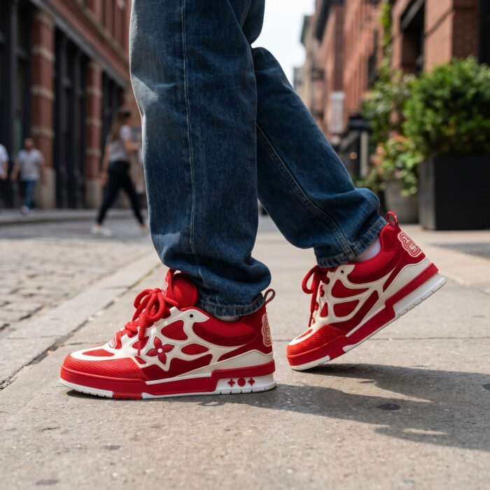Louis Vuitton LV Skate Sneaker Red White [Lifestyle AI]