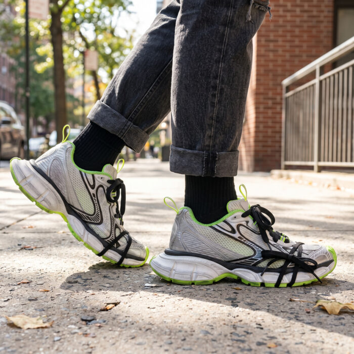 Balenciaga 3XL Sneaker 'Grey Black Green' Distressed Edition [Lifestyle AI]