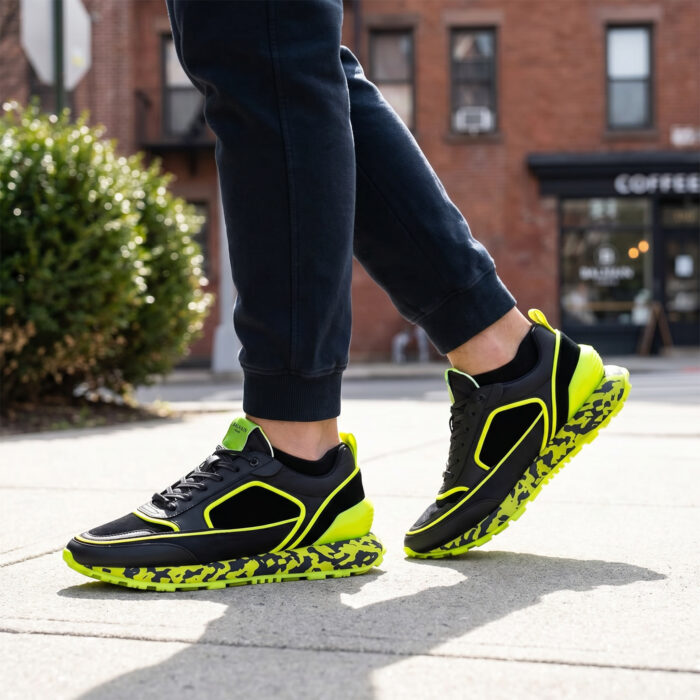 Balmain B-Racer Sneaker Black Neon Yellow Marbled Midsole [Lifestyle AI]
