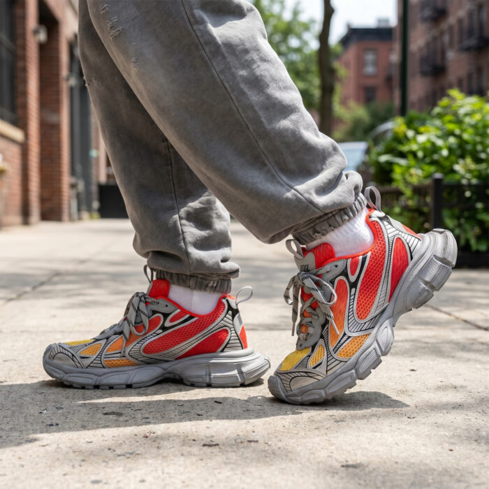 Balenciaga 3XL Gradient Red / Orange Distressed [Lifestyle AI]