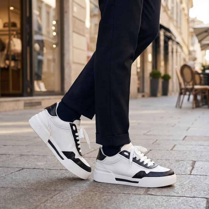 Dolce & Gabbana New Roma Calfskin Sneaker Croc-Embossed [Lifestyle AI]