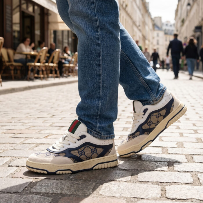 Gucci Re-Web Sneaker 'GG Canvas - Beige Ivory Blue' [Lifestyle AI]