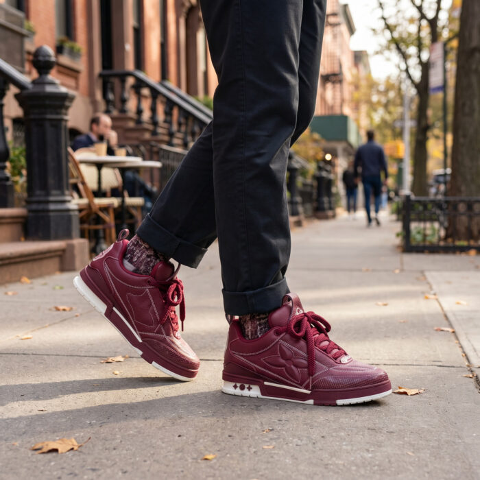 Louis Vuitton LV Skate Sneaker Bordeaux Red [Lifestyle AI]