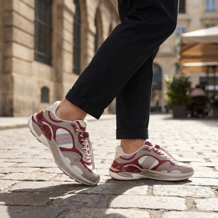 Gucci Run 2.0 'Rosso Ancora' Grey Mesh [Lifestyle AI]