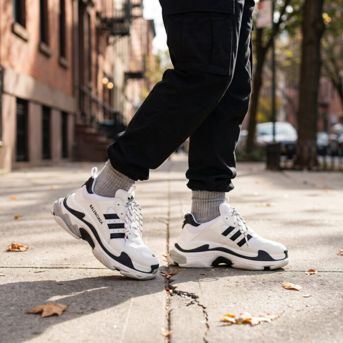 Balenciaga Triple S x Adidas White Black Collaboration [Lifestyle AI]