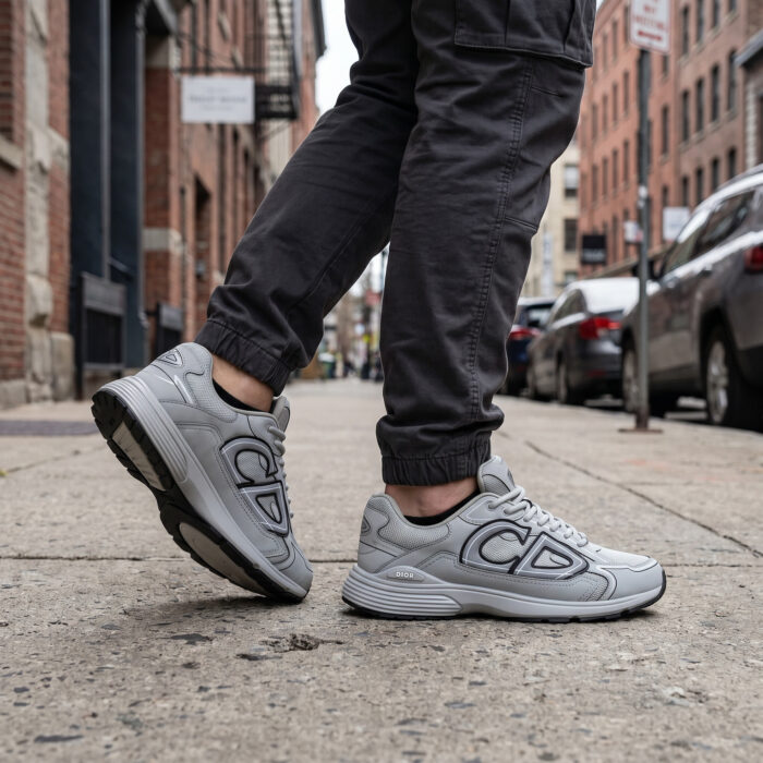 Christian Dior B30 Sneaker Grey Mesh and Technical Fabric [Lifestyle AI]