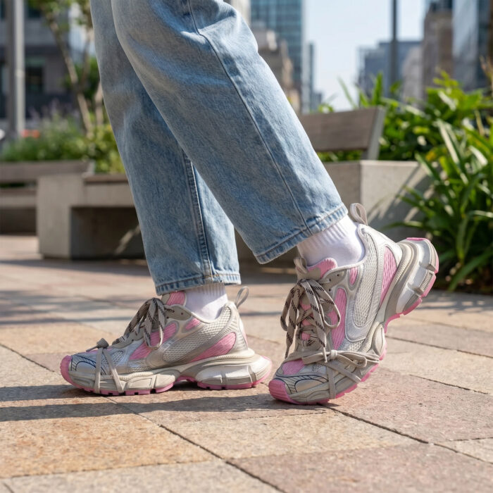 Balenciaga 3xl White / Grey / Pink Distressed Sneakers [Lifestyle AI]