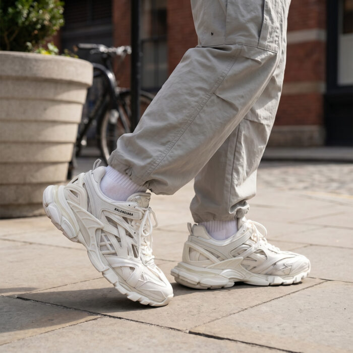 Balenciaga Track.2 Sneakers in White and Silver [Lifestyle AI]
