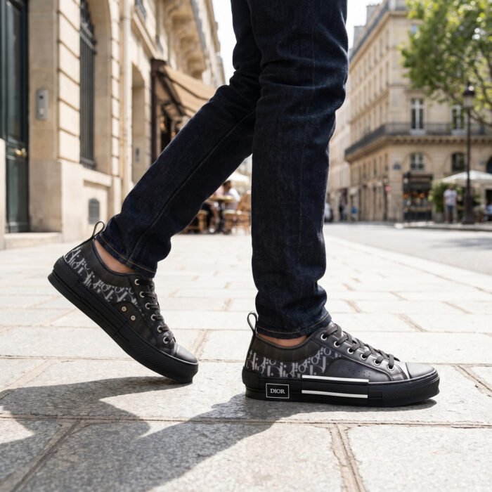 Dior B23 Low Top Oblique Canvas Black Grey [Lifestyle AI]