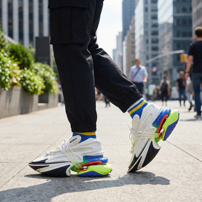 Balmain Unicorn Low Top Neoprene & Leather 'RGB/White' [Lifestyle AI]