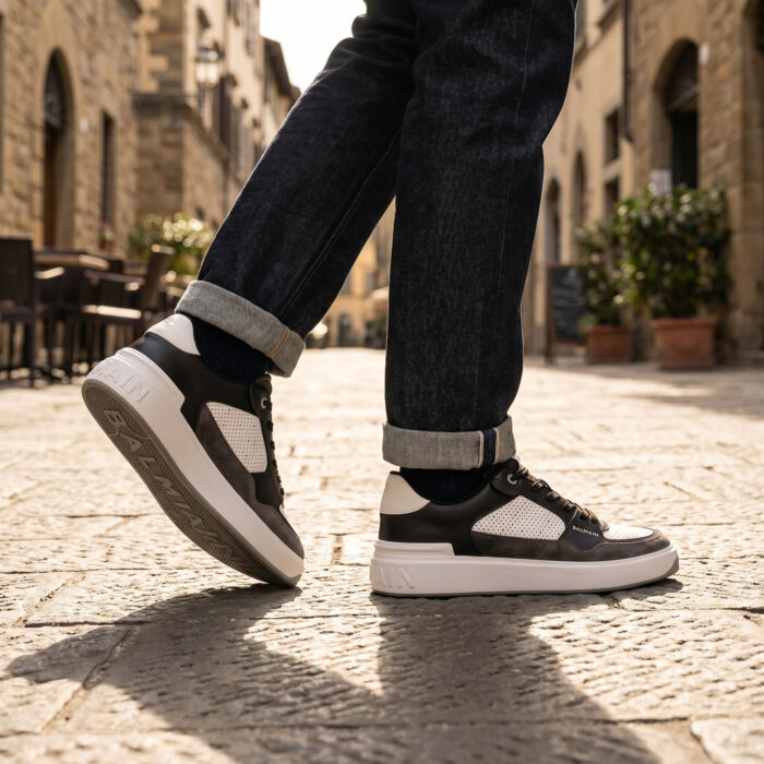 Balmain B-Court Flip Low-Top - Black/White/Grey [Lifestyle AI]