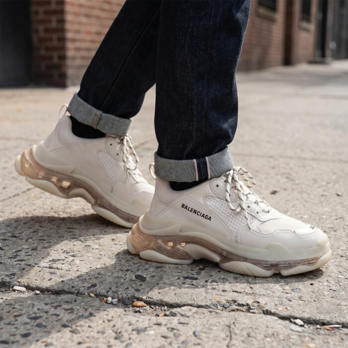 Balenciaga Triple S Clear Sole Sneaker - Off-White/Cream [Lifestyle AI]