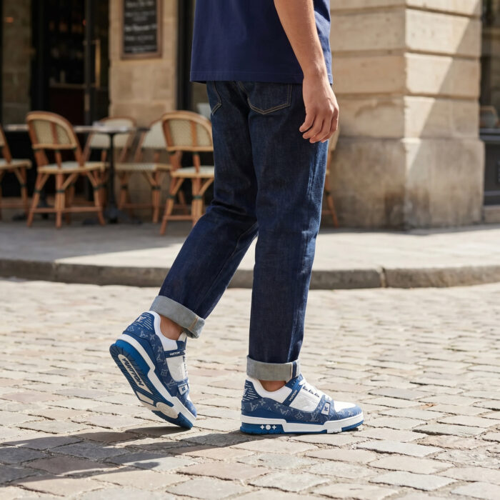 Louis Vuitton LV Trainer Monogram Denim White Blue [Lifestyle AI]