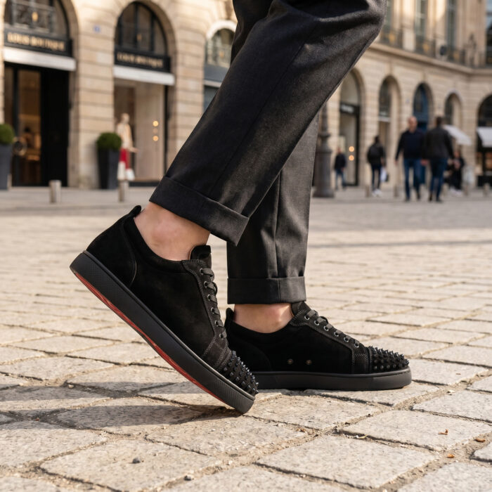 Christian Louboutin Louis Junior Spikes Flat 'Taupe' [Lifestyle AI]