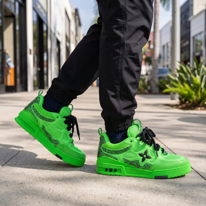 Louis Vuitton LV Skate Green with Beaded Embellishments [Lifestyle AI]