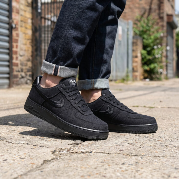 Nike Air Force 1 Low x Stussy Triple Black Hemp [Lifestyle AI]