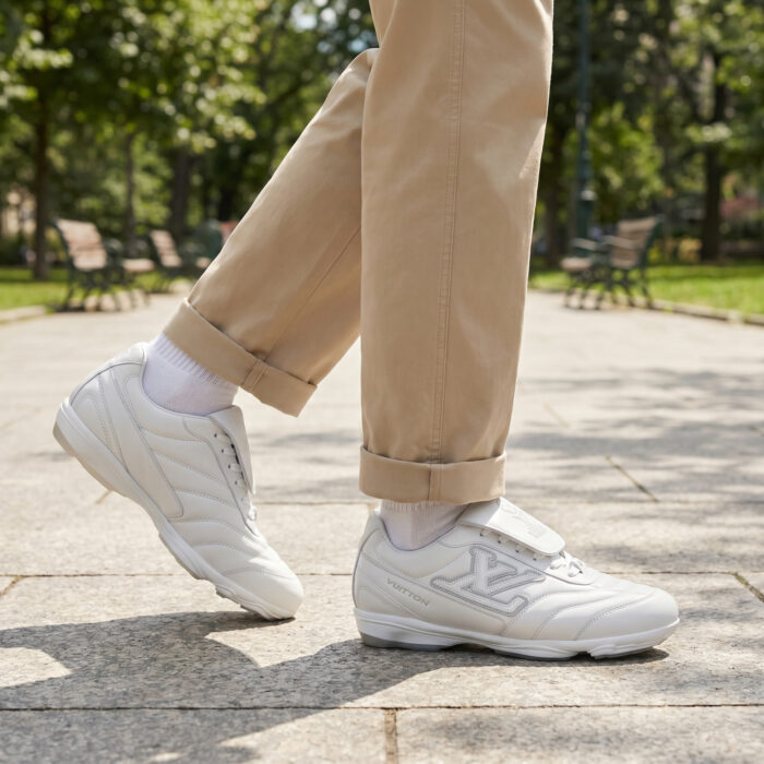 Louis Vuitton Footprint Soccer Shoes White LV+VERS UNITED Edition [Lifestyle AI]