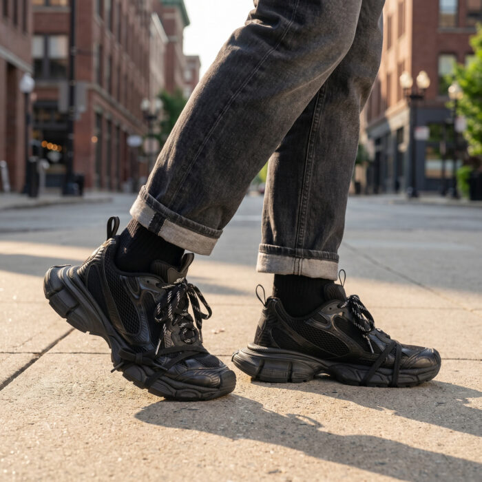 Balenciaga 3XL Sneaker 'Black' Distressed Edition [Lifestyle AI]