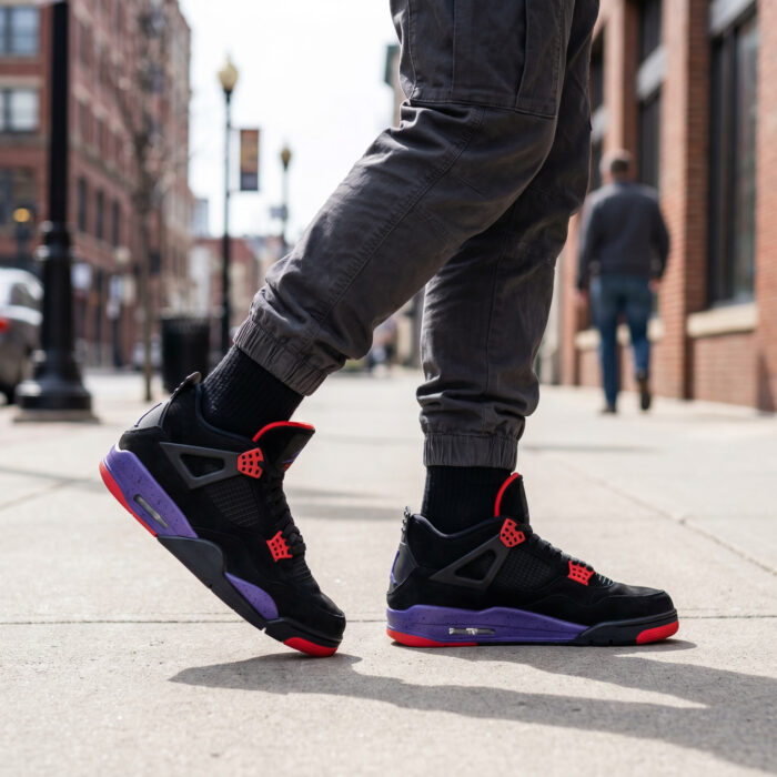 Air Jordan 4 Retro Raptors Black Purple Red [Lifestyle AI]