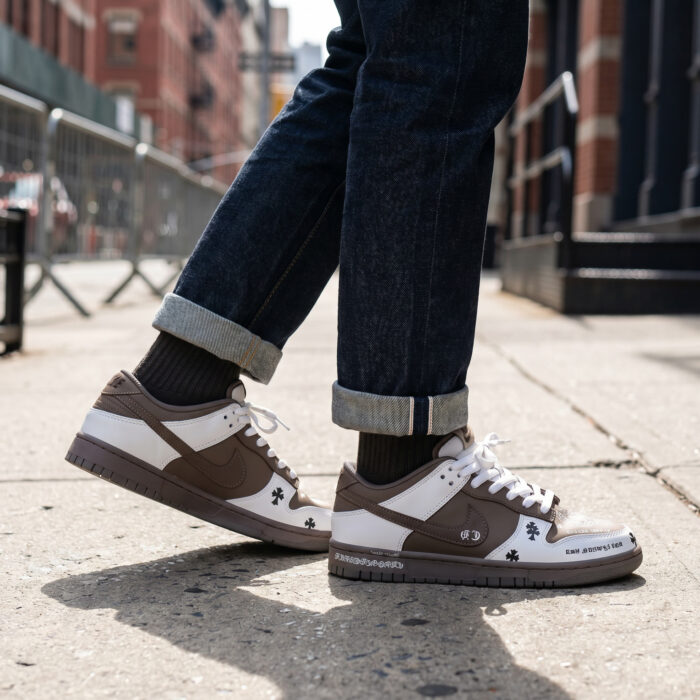 Nike Dunk Low x Chrome Hearts Custom Brown White [Lifestyle AI]