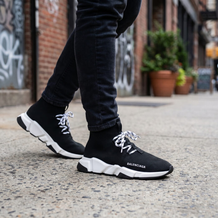 Balenciaga Speed Lace-Up Sneaker Black/White [Lifestyle AI]