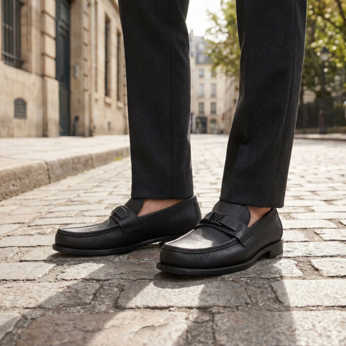 Louis Vuitton Major Loafer Grained Calf Leather Black [Lifestyle AI]