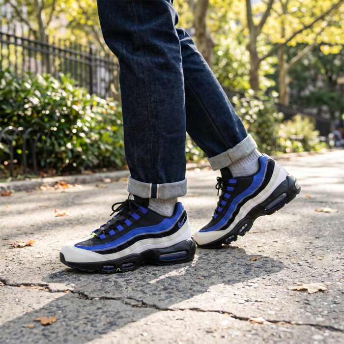 Nike Air Max 95 Double Swooshes - Black/Blue/White [Lifestyle AI]
