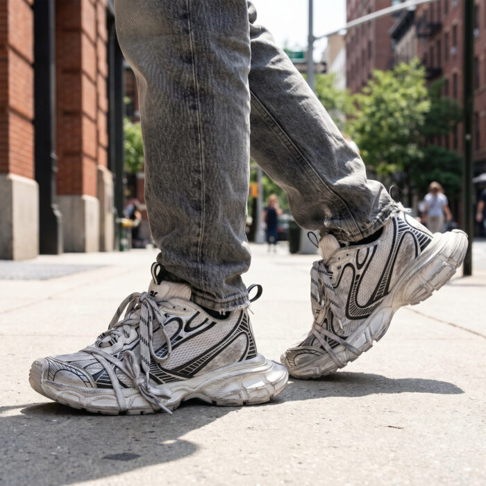 Balenciaga 3XL White / Black Distressed Edition [Lifestyle AI]