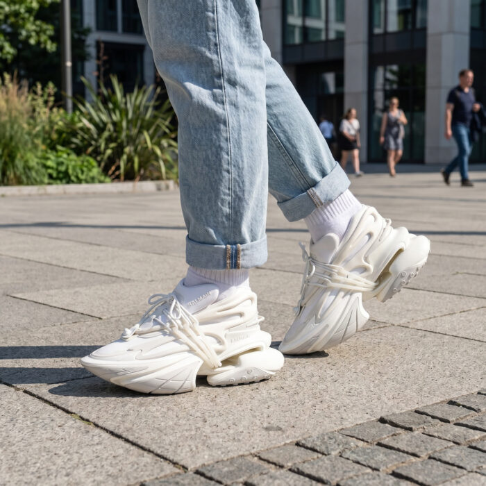 Balmain Unicorn Low-top White Neoprene and Leather [Lifestyle AI]