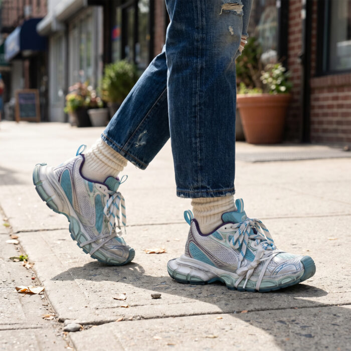 Balenciaga 3XL Light Blue White Purple Distressed Sneaker [Lifestyle AI]