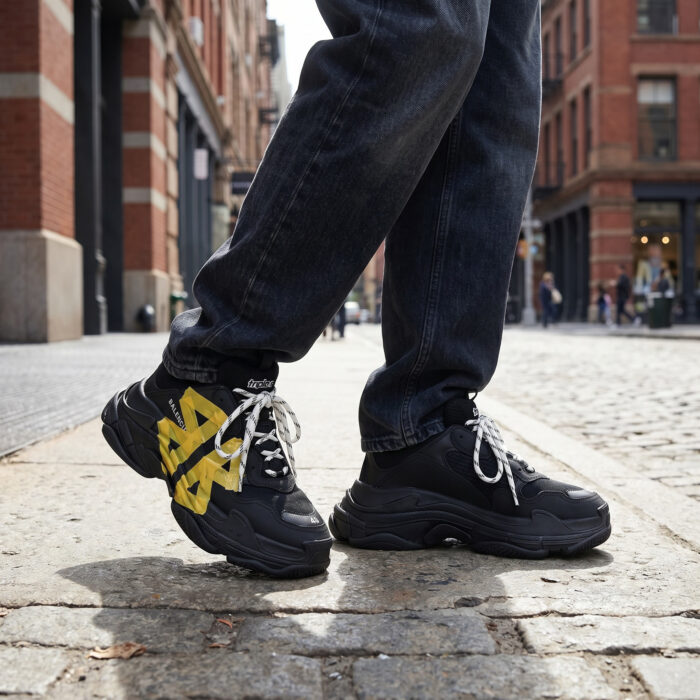 Balenciaga Triple S Tapa Type Black Yellow [Lifestyle AI]