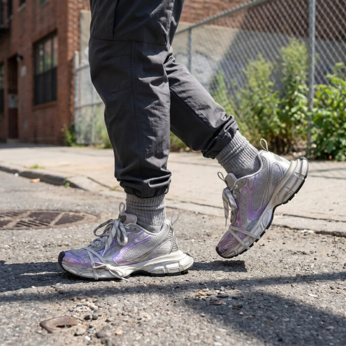 Balenciaga 3XL Grey / Purple / White Distressed Sneaker [Lifestyle AI]