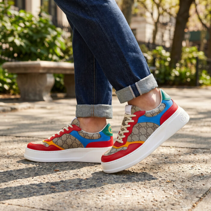 Gucci GG Supreme Low Top Sneakers Beige Blue [Lifestyle AI]