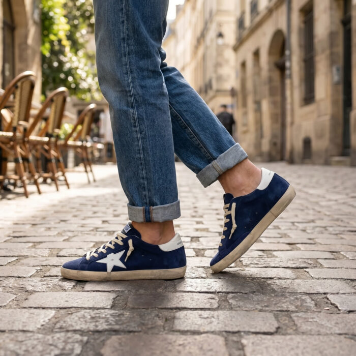 Golden Goose Superstar Blue Star White Suede [Lifestyle AI]