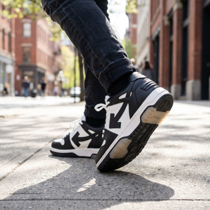 Off-White Out of Office Low 'Stormtrooper' White Black Leather [Lifestyle AI]