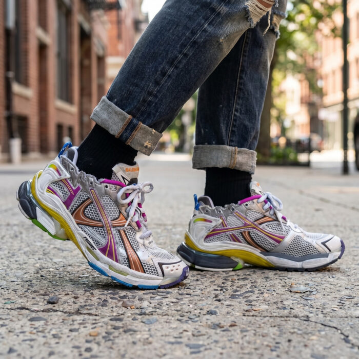 Balenciaga Runner Multicolor Distressed Silver White [Lifestyle AI]