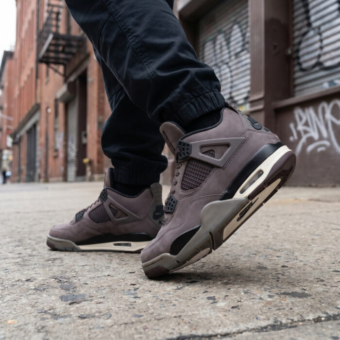 Air Jordan 4 Retro Cave Stone and Black [Lifestyle AI]