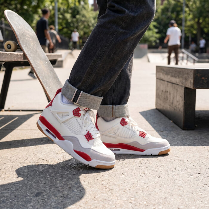 Air Jordan 4 Retro x Nike SB Varsity Red Gum [Lifestyle AI]