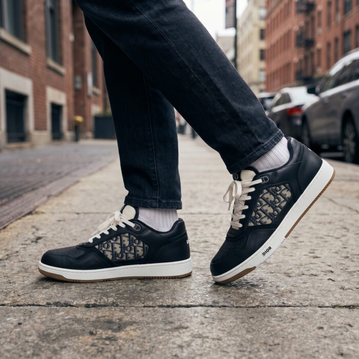 Dior B27 Low-Top Sneaker in Black, Beige, and White [Lifestyle AI]