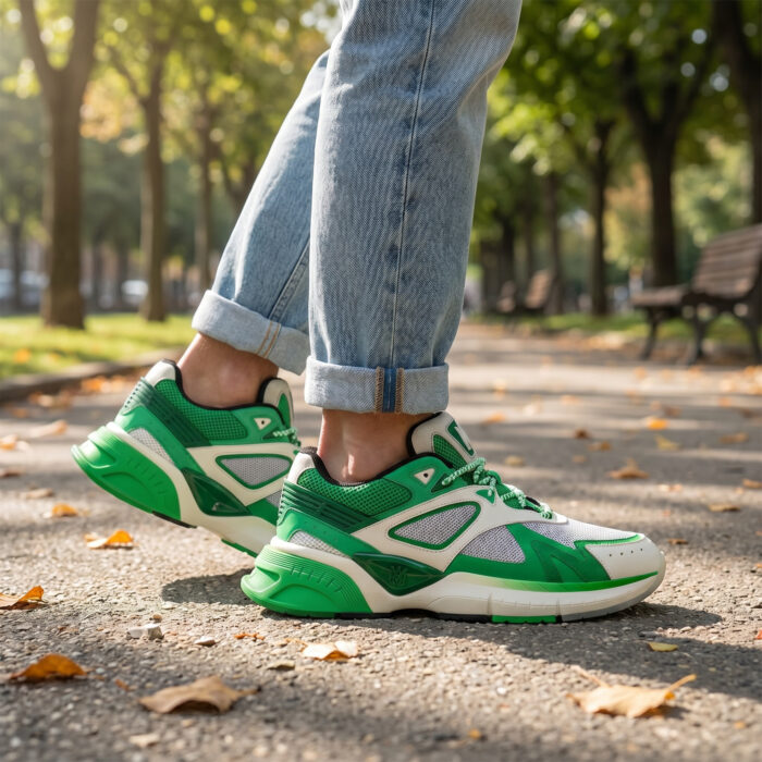 Amiri MA Runner Low Green Leather and Suede Sneakers [Lifestyle AI]