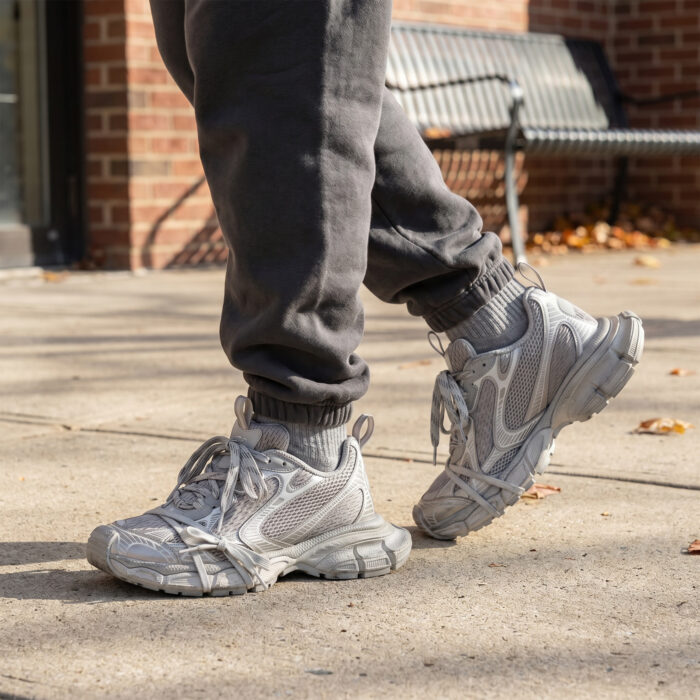 Balenciaga 3XL Reflective Mesh & Polyurethane Grey Low Top Sneakers [Lifestyle AI]