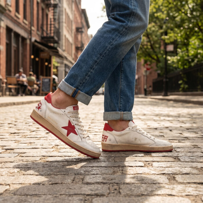 Golden Goose Ball Star White Red Beige [Lifestyle AI]